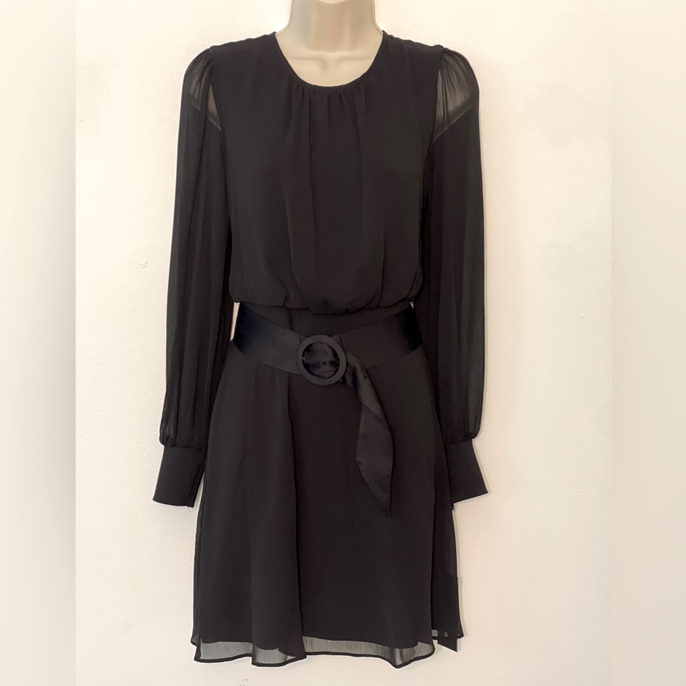 Karl Lagerfeld Black Dress with Belt Size 2